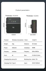 Type-C Single Lavalier Original Wireless Microphone - Image 4
